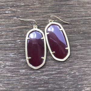 Kendra Scott Elle Maroon Earrings